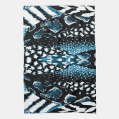 Linge De Cuisine Bleu Safari (Vertical)