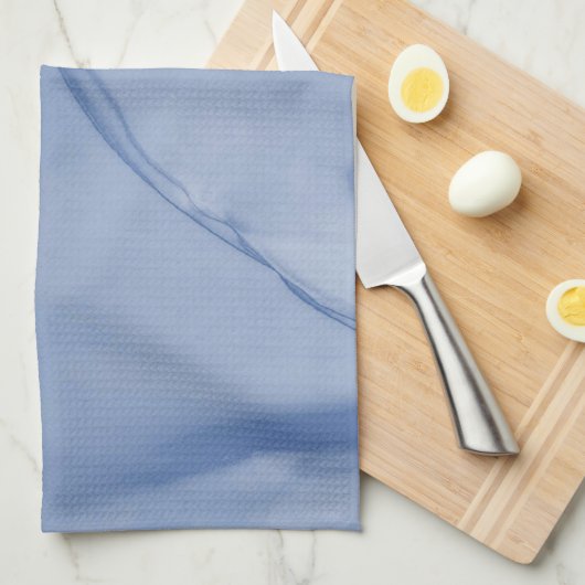 Linge De Cuisine Bleu stratifié (Quart Plié)