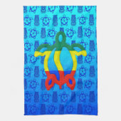 Linge De Cuisine Bleu Tiki de Rasta Honu (Vertical)