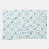 Linge De Cuisine Bleu vert et or (Horizontal)
