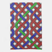 Linge De Cuisine Bleu, vert et rouge céleste noeuds (Vertical)