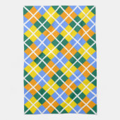 Linge De Cuisine Bleu Vert Jaune Orange (Vertical)