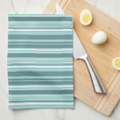 Linge De Cuisine Bleu vert Turquoise (Quart Plié)