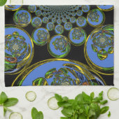 Linge De Cuisine Bleu vintage (Plié)