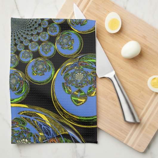 Linge De Cuisine Bleu vintage (Quart Plié)