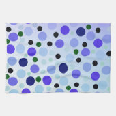 Linge De Cuisine Bleu Violet Et Vert Pois, (Horizontal)