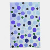 Linge De Cuisine Bleu Violet Et Vert Pois, (Vertical)