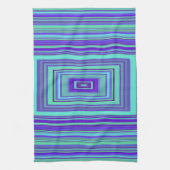Linge De Cuisine Bleu violet vert Rectangles Art géométrique (Vertical)
