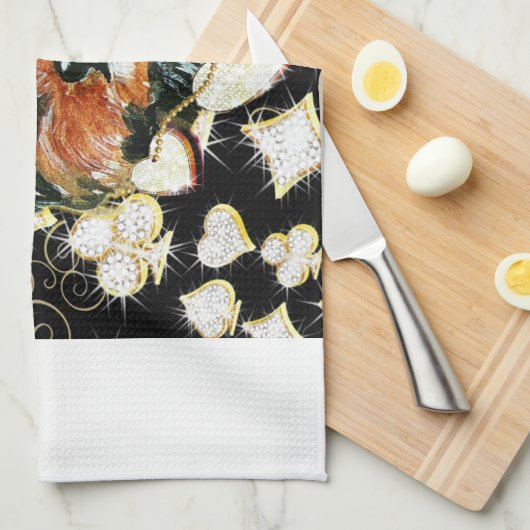 LINGE DE CUISINE BLING POO (Quart Plié)