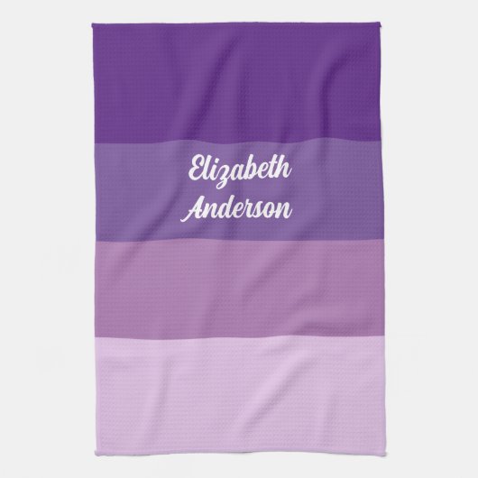 Linge De Cuisine Blocage couleur violet bande horizontale (Vertical)