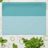 Linge De Cuisine Blocage de couleur Turquoise Bande horizontale (Plié)