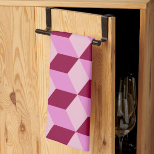 Linge De Cuisine Blocs de tambours rose Fille Motif sans couture