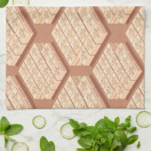 Linge De Cuisine Blocs géométriques isométriques brun clair (Plié)