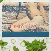 Linge De Cuisine Blonde Kneeling Modèle de bikini Thunder_Cove (Plié)