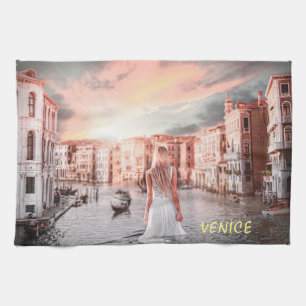 Linge De Cuisine Blondie Dans Venise Romantique
