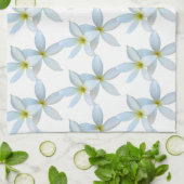 Linge De Cuisine Blooms de la Plumeria blanche (Plié)