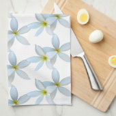 Linge De Cuisine Blooms de la Plumeria blanche (Quart Plié)