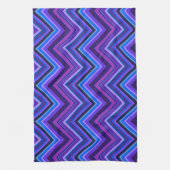 Linge De Cuisine Blue and purple zigzag (Vertical)