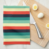 Linge De Cuisine Blue Aqua Vert Jaune Rouge (Quart Plié)