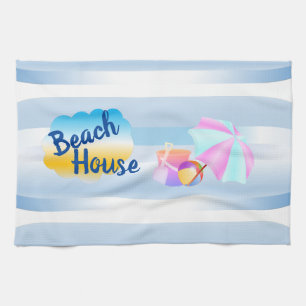Linge De Cuisine Blue Beach House Tea Towque