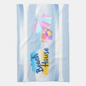 Linge De Cuisine Blue Beach House Tea Towque (Vertical)