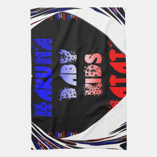 Linge De Cuisine Blue Black Hakuna Matata Baby Kids Design.png (Vertical)