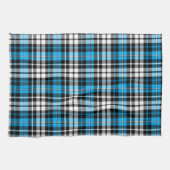 Linge De Cuisine Blue Black White Plaid Tartan Pattern Design  (Horizontal)