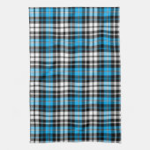 Linge De Cuisine Blue Black White Plaid Tartan Pattern Design  (Vertical)