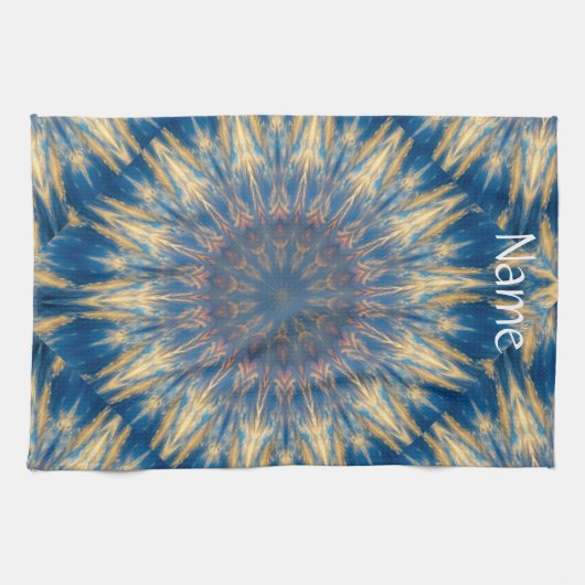 Linge De Cuisine Blue Chakra Kaleidoscope Thunder_Cove (Horizontal)