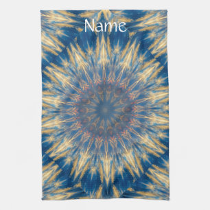 Linge De Cuisine Blue Chakra Kaleidoscope Thunder_Cove
