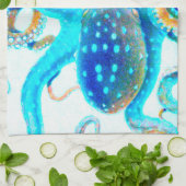 Linge De Cuisine Blue colorful octopus (Plié)