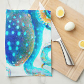 Linge De Cuisine Blue colorful octopus (Quart Plié)