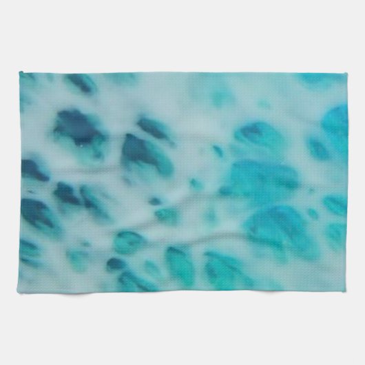 Linge De Cuisine Blue Crush - Abstrait d'art côtier (Horizontal)