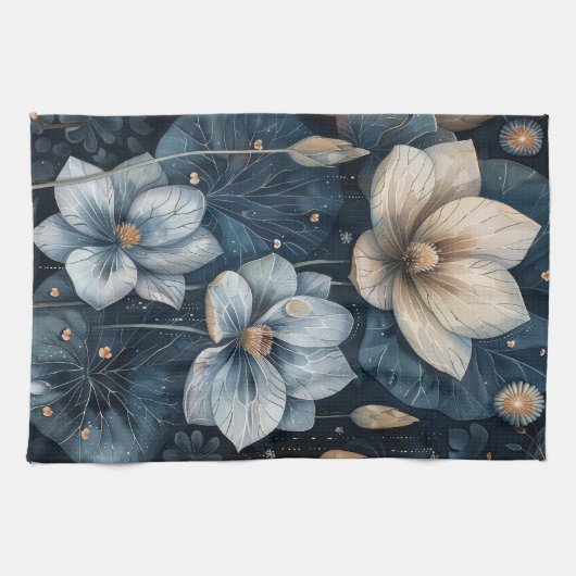 Linge De Cuisine Blue Floral                                        (Horizontal)