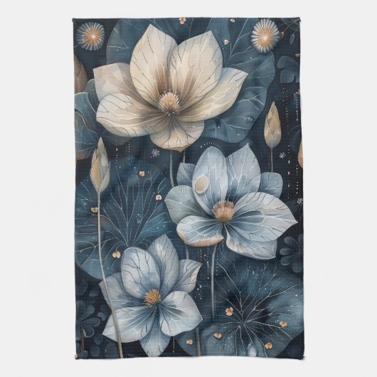 Linge De Cuisine Blue Floral                                        (Vertical)