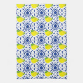 Linge De Cuisine Blue Geometric Lemon Tile (Vertical)