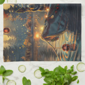 Linge De Cuisine Blue Heeler Noël Festive Voyage (Plié)