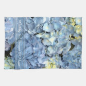 Linge De Cuisine Blue Hydrangea Floral Wedding Enregistrer la date (Horizontal)