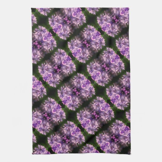 Linge De Cuisine Blue Hydrangea Petals Motif d'art Abstrait (Vertical)