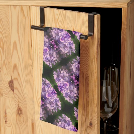 Linge De Cuisine Blue Hydrangea Petals Motif d'art Abstrait (Pliage en tiers)