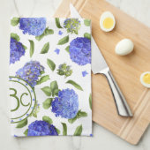 Linge De Cuisine Blue Hydrangeas (Quart Plié)