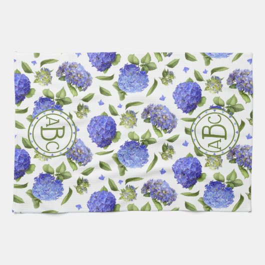 Linge De Cuisine Blue Hydrangeas (Horizontal)