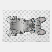 Linge De Cuisine Blue Merle French Bulldog Frenchie Cute Chien & Pa (Horizontal)