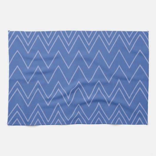 Linge De Cuisine Blue, moderne, simple, cool, trendy zigzag (Horizontal)