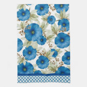 Linge De Cuisine Blue Morning Glories et treillis (Vertical)