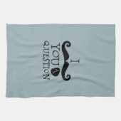 Linge De Cuisine Blue Mustache You A Question Humour Fête des pères (Horizontal)