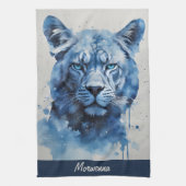 Linge De Cuisine Blue Panther (Vertical)