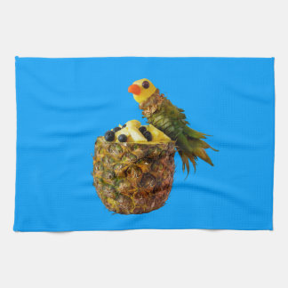 Linge De Cuisine Blue parrot kitchen towel.