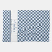 Linge De Cuisine Blue Pastel French Plaid Check Pays Gourmande (Horizontal)