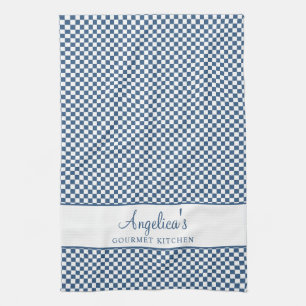Linge De Cuisine Blue Pastel French Plaid Check Pays Gourmande